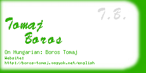 tomaj boros business card